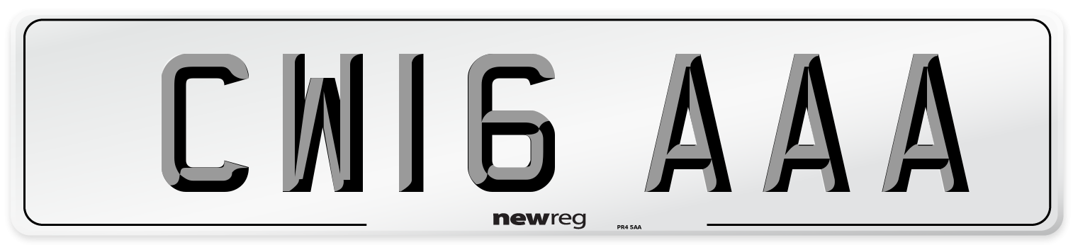 CW16 AAA Number Plate from New Reg